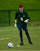 3 August 2020; Goalkeeper Jason Healy during a Republic of Ireland Under 15s Assessment Day at the FAI National Training Centre at the Sport Ireland Campus in Dublin. Photo by Ramsey Cardy/Sportsfile