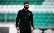 1 August 2020; Shamrock Rovers manager Stephen Bradley prior to the SSE Airtricity League Premier Division match between Shamrock Rovers and Finn Harps at Tallaght Stadium in Dublin. The SSE Airtricity League Premier Division made its return this weekend after 146 days in lockdown but behind closed doors due to the ongoing Coronavirus restrictions. Photo by Stephen McCarthy/Sportsfile