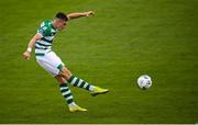 1 August 2020; Aaron McEneff of Shamrock Rovers during the SSE Airtricity League Premier Division match between Shamrock Rovers and Finn Harps at Tallaght Stadium in Dublin. The SSE Airtricity League Premier Division made its return this weekend after 146 days in lockdown but behind closed doors due to the ongoing Coronavirus restrictions. Photo by Stephen McCarthy/Sportsfile
