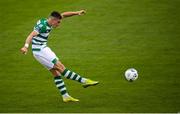 1 August 2020; Aaron McEneff of Shamrock Rovers during the SSE Airtricity League Premier Division match between Shamrock Rovers and Finn Harps at Tallaght Stadium in Dublin. The SSE Airtricity League Premier Division made its return this weekend after 146 days in lockdown but behind closed doors due to the ongoing Coronavirus restrictions. Photo by Stephen McCarthy/Sportsfile