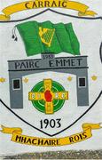 2 August 2020; A general view of Carrickmacross Emmets GFC crest outside the ground ahead of the Monaghan Senior Football Championship Group 2 Round 2 match between Carrickmacross Emmets GFC and Castleblayney Faughs at Carrickmacross Emmets GFC in Monaghan. GAA matches continue to take place in front of a limited number of people in an effort to contain the spread of the Coronavirus (COVID-19) pandemic. Photo by Philip Fitzpatrick/Sportsfile