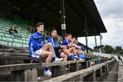 2 August 2020; Skryne substitutes watch on from the stands during the Meath County Senior Football Championship match between Simonstown Gaels and Skryne at Páirc Tailteann in Navan, Meath. GAA matches continue to take place in front of a limited number of people due to the ongoing Coronavirus restrictions. Photo by Ramsey Cardy/Sportsfile