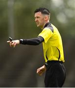 2 August 2020; Referee Andrew Smith during the Meath County Senior Football Championship match between Simonstown Gaels and Skryne at Páirc Tailteann in Navan, Meath. GAA matches continue to take place in front of a limited number of people due to the ongoing Coronavirus restrictions. Photo by Ramsey Cardy/Sportsfile