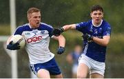 2 August 2020; Kieran Duffy of Latton in action against Matthew Maguire of Scotstown during the Monaghan Senior Football Championship Group 2 Round 2 match between Latton O'Rahilly GAA Club and Scotstown at Latton O'Rahillys GFC at Castleblayney, Monaghan. GAA matches continue to take place in front of a limited number of people in an effort to contain the spread of the Coronavirus (COVID-19) pandemic. Photo by Philip Fitzpatrick/Sportsfile