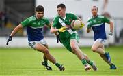 2 August 2020; Shane Doyle of Sarsfields in action against Joey Higgins of Johnstownbridge during the Kildare Senior Football Championship Group C Round 1 match between Sarsfields and Johnstownbridge at St. Conleth’s Park in Newbridge, Kildare. GAA matches continue to take place in front of a limited number of people due to the ongoing Coronavirus restrictions. Photo by Brendan Moran/Sportsfile