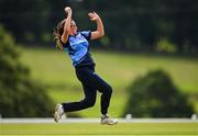 3 August 2020; Jane Maguire of Typhoons bowls a delivery during the Women's Super Series match between Typhoons and Scorchers at Oak Hill Cricket Ground in Kilbride, Wicklow. Photo by Seb Daly/Sportsfile