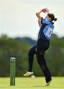 3 August 2020; Rebecca Stokell of Typhoons bowls a delivery during the Women's Super Series match between Typhoons and Scorchers at Oak Hill Cricket Ground in Kilbride, Wicklow. Photo by Seb Daly/Sportsfile