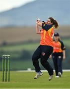 3 August 2020; Louise McCarthy of Scorchers bowls a delivery during the Women's Super Series match between Typhoons and Scorchers at Oak Hill Cricket Ground in Kilbride, Wicklow. Photo by Seb Daly/Sportsfile