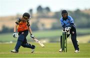3 August 2020; Alana Dalzell of Scorchers is stumped out my Typhoons wicket-keeper Amy Hunter during the Women's Super Series match between Typhoons and Scorchers at Oak Hill Cricket Ground in Kilbride, Wicklow. Photo by Seb Daly/Sportsfile