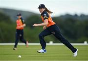 3 August 2020; Kate McEvoy of Scorchers fields the ball during the Women's Super Series match between Typhoons and Scorchers at Oak Hill Cricket Ground in Kilbride, Wicklow. Photo by Seb Daly/Sportsfile