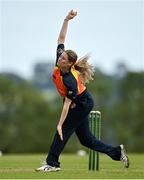 3 August 2020; Hannah Little of Scorchers bowls a delivery during the Women's Super Series match between Typhoons and Scorchers at Oak Hill Cricket Ground in Kilbride, Wicklow. Photo by Seb Daly/Sportsfile