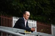 3 August 2020; Former Republic of Ireland manager Brian Kerr watches on from the Camac Terrace during the SSE Airtricity League Premier Division match between St Patrick's Athletic and Derry City at Richmond Park in Dublin. Photo by Stephen McCarthy/Sportsfile