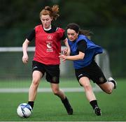 6 August 2020; Robyn Bolger, left, and Annmarie Byrne during a Bohemians women's team training session at Oscar Traynor Centre in Coolock, Dublin. Photo by Ramsey Cardy/Sportsfile