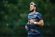 4 August 2020; Caelan Doris, carrying his own water bottle, during Leinster Rugby squad training at UCD in Dublin. Professional rugby continues its return in a phased manner, having been suspended since March due to the ongoing Coronavirus restrictions. Having had zero positive results from the latest round of PCR testing, the Leinster Rugby players and staff have been cleared to enter the next phase of their return to rugby today which includes a graduated return to contact training. Photo by Ramsey Cardy/Sportsfile