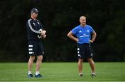 4 August 2020; Head coach Leo Cullen, left, and senior coach Stuart Lancaster during Leinster Rugby squad training at UCD in Dublin. Professional rugby continues its return in a phased manner, having been suspended since March due to the ongoing Coronavirus restrictions. Having had zero positive results from the latest round of PCR testing, the Leinster Rugby players and staff have been cleared to enter the next phase of their return to rugby today which includes a graduated return to contact training. Photo by Ramsey Cardy/Sportsfile