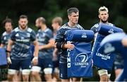 4 August 2020; Jonathan Sexton during Leinster Rugby squad training at UCD in Dublin. Professional rugby continues its return in a phased manner, having been suspended since March due to the ongoing Coronavirus restrictions. Having had zero positive results from the latest round of PCR testing, the Leinster Rugby players and staff have been cleared to enter the next phase of their return to rugby today which includes a graduated return to contact training. Photo by Ramsey Cardy/Sportsfile