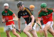 1 August 2020; Colm Phelan of Danesfort in action against Niall Mullins of James Stephens during the Kilkenny County Senior Hurling League Group A match between James Stephens and Danesfort at UPMC Nowlan Park in Kilkenny. GAA matches continue to take place in front of a limited number of people due to the ongoing Coronavirus restrictions. Photo by Matt Browne/Sportsfile