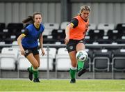 4 August 2020; Jenna Slattery, right, and Laura Shine during Republic of Ireland Women's Under-17 Training Camp at Tramore AFC in Waterford. Photo by Piaras Ó Mídheach/Sportsfile