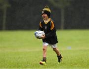 5 August 2020; Ethan McCann, age 7, during the Bank of Ireland Leinster Rugby Summer Camp at Newbridge in Kildare. Photo by Matt Browne/Sportsfile