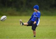 5 August 2020; Elliott Clarke, age 7, during the Bank of Ireland Leinster Rugby Summer Camp at Newbridge in Kildare. Photo by Matt Browne/Sportsfile