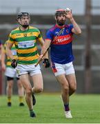 1 August 2020; James O'Carroll of Erin's Own in action against Shane O'Keeffe of Blackrock during the Cork County Senior Hurling Championship Group B Round 1 match between Blackrock and Erin's Own at Páirc Uí Rinn  in Cork. GAA matches continue to take place in front of a limited number of people due to the ongoing Coronavirus restrictions. Photo by Brendan Moran/Sportsfile