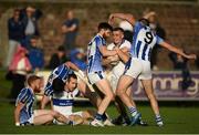 5 August 2020; Greg Murphy of St Vincent's in action against Darragh Nelson, left, and Declan O'Mahoney of Ballyboden St Endas during the Dublin County Senior Football Championship Round 2 match between St Vincent's and Ballyboden St Endas at Pairc Naomh Uinsionn in Marino, Dublin. Photo by Stephen McCarthy/Sportsfile