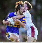 5 August 2020; James Tolan of Castleknock in action against Darragh Keogh of Raheny during the Dublin County Senior Football Championship Round 2 match between Raheny and Castleknock at St Anne's Park in Raheny, Dublin. Photo by Piaras Ó Mídheach/Sportsfile