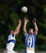 5 August 2020; Michael Darragh Macauley of Ballyboden St Endas in action against Cameron Diamond of St Vincent's during the Dublin County Senior Football Championship Round 2 match between St Vincent's and Ballyboden St Endas at Pairc Naomh Uinsionn in Marino, Dublin. Photo by Stephen McCarthy/Sportsfile