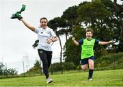 6 August 2020; Republic of Ireland international player Niamh Farrelly with attendee Phillip Doyle, age 11, from Bray, Co Wicklow during the Intersport Elvery's FAI Summer Soccer Schools event at Sporting Greystones in Co. Wicklow. Photo by David Fitzgerald/Sportsfile