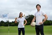 6 August 2020; AIG today launched this year’s AIG Cups & Shields at the GUI National Golf Academy at Carton House in Maynooth, Kildare. On hand at the launch were Dublin footballer Davy Byrne and Dublin Camogie player Hannah Hegarty. AIG Insurance is offering exclusive discounts to GUI and ILGU members. For a quote, go to www.aig.ie/golfer Photo by Sam Barnes/Sportsfile