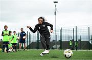 6 August 2020; Republic of Ireland international player Áine O'Gorman in action during the Intersport Elvery's FAI Summer Soccer Schools event at Sporting Greystones in Co. Wicklow. Photo by David Fitzgerald/Sportsfile