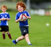 6 August 2020; Michael Hand, age 6, in action during the Bank of Ireland Leinster Rugby Summer Camp in Boyne, Co. Meath. Photo by Matt Browne/Sportsfile