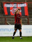 7 August 2020; Keith Buckley of Bohemians celebrates after scoring his side's second goal during the SSE Airtricity League Premier Division match between Bohemians and Dundalk at Dalymount Park in Dublin. Photo by Stephen McCarthy/Sportsfile
