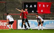 7 August 2020; Keith Buckley of Bohemians celebrates with team-mate Danny Grant, right, after scoring his side's second goal during the SSE Airtricity League Premier Division match between Bohemians and Dundalk at Dalymount Park in Dublin. Photo by Stephen McCarthy/Sportsfile