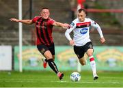 7 August 2020; Stefan Colovic of Dundalk in action against Dan Casey of Bohemians during the SSE Airtricity League Premier Division match between Bohemians and Dundalk at Dalymount Park in Dublin. Photo by Stephen McCarthy/Sportsfile