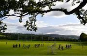 7 August 2020; The Kilcar team warm-up ahead of the Donegal County Senior Football Championship Round 1 match between St Eunan's and Kilcar at O'Donnell Park in Letterkenny, Donegal. Photo by Ramsey Cardy/Sportsfile