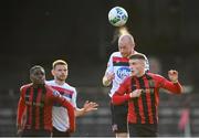7 August 2020; Chris Shields of Dundalk and Danny Grant of Bohemians during the SSE Airtricity League Premier Division match between Bohemians and Dundalk at Dalymount Park in Dublin. Photo by Stephen McCarthy/Sportsfile