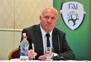 7 August 2020; FAI President Gerry McAnaney during an FAI Press Conference following Special Meeting of FAI National Council at the Red Cow Moran's Hotel in Dublin. Photo by Brendan Moran/Sportsfile