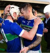 7 August 2020; Rowan White, left, and Jack Fenlon of Glynn-Barntown celebrate after the Wexford County Senior Hurling Championship Quarter-Final match between St Martin's and Glynn-Barntown at Chadwicks Wexford Park in Wexford. Photo by Matt Browne/Sportsfile