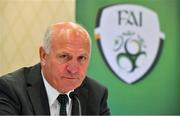 7 August 2020; FAI President Gerry McAnaney during an FAI Press Conference following Special Meeting of FAI National Council at the Red Cow Moran's Hotel in Dublin. Photo by Brendan Moran/Sportsfile