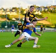 7 August 2020; Mark McHugh of Kilcar in action against Caolan Ward of St Eunan's during the Donegal County Senior Football Championship Round 1 match between St Eunan's and Kilcar at O'Donnell Park in Letterkenny, Donegal. Photo by Ramsey Cardy/Sportsfile