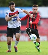7 August 2020; Danny Grant of Bohemians in action against Patrick Hoban of Dundalk during the SSE Airtricity League Premier Division match between Bohemians and Dundalk at Dalymount Park in Dublin. Photo by Stephen McCarthy/Sportsfile