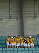 8 August 2020; The Ahane players at half time during the Limerick County Senior Hurling Championship Section A Group 2 Round 3 match between Kilmallock and Ahane at LIT Gaelic Grounds in Limerick. Photo by Matt Browne/Sportsfile