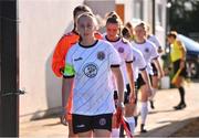 8 August 2020; Sinead O'Farrelly of Bohemians leads out her team ahead of the FAI Women's National League match between Wexford Youths and Bohemians at Ferrycarrig Park in Wexford. Photo by Sam Barnes/Sportsfile