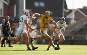 8 August 2020; Dan Morrissey of Ahane in action against Kevin O'Donnell and Conor Stanton of Kilmallock at the Limerick County Senior Hurling Championship Section A Group 2 Round 3 match between Kilmallock and Ahane at LIT Gaelic Grounds in Limerick. Photo by Matt Browne/Sportsfile