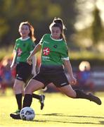 8 August 2020; Eleanor Ryan-Doyle of Peamount United shoots to score her side's third goal during the FAI Women's National League match between Peamount United and Treaty United at PRL Park in Greenogue, Dublin. Photo by Seb Daly/Sportsfile