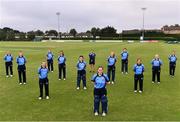 9 August 2020; The Typhoons team ahead of the Women's Super Series match between Scorchers and Typhoons at Pembroke Cricket Club in Park Avenue, Dublin. Photo by Sam Barnes/Sportsfile