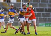 8 August 2020; Mark Carmody of Patrickswell in action against Pat Ryan and Dean Coleman of Doon during the Limerick County Senior Hurling Championship Section A Group 1 Round 3 match between Doon and Patrickswell at LIT Gaelic Grounds in Limerick. Photo by Matt Browne/Sportsfile