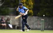 9 August 2020; Louise Little of Typhoons plays a shot during the Women's Super Series match between Scorchers and Typhoons at Pembroke Cricket Club in Park Avenue, Dublin. Photo by Sam Barnes/Sportsfile