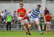 9 August 2020; Danny Kirby of Castlebar Mitchels in action against Robert Fadden of Breaffy during the Mayo County Senior Football Championship Group 1 Round 3 match between Castlebar Mitchels and Breaffy at Páirc Josie Munnelly in Castlebar, Mayo. Photo by Brendan Moran/Sportsfile